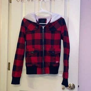 Fox Plaid Sherpa Jacket